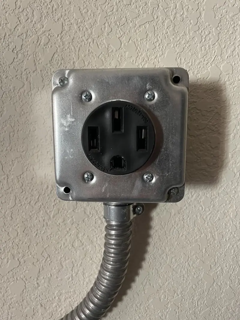 NEMA 14-50 outlet installed for Electrical Panel Upgrade in Erie